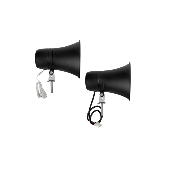 Sirena electronica motocicleta 12V 80W (PACHET COMPLET)